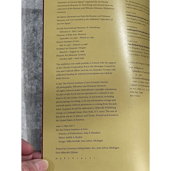 Splendors of Ancient Egypt The Detroit Institute Of Arts 1997 First Abbeville Ed - Picture 7 of 9